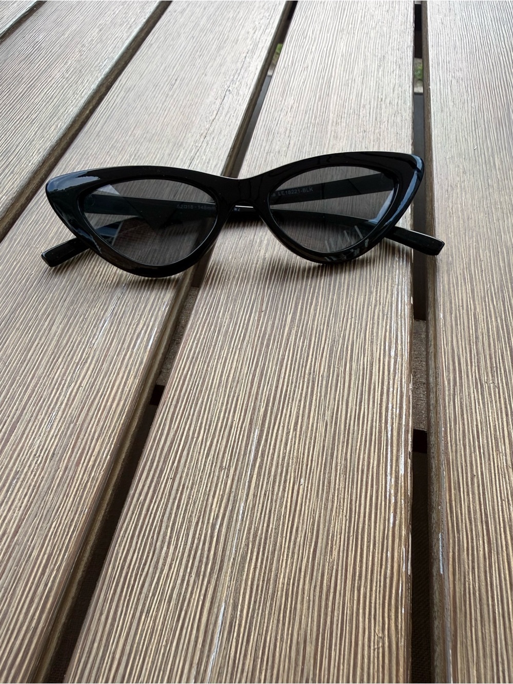Black Slim Cat Eye Sunglasses Narrow Retro Y2K Shades